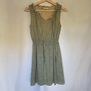 Tulle women's size small green and cream patterned summer sundress casual light